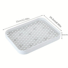 Stylish Double Layer Drainer Tray Dish Drying Rack And Cup Storage Tray