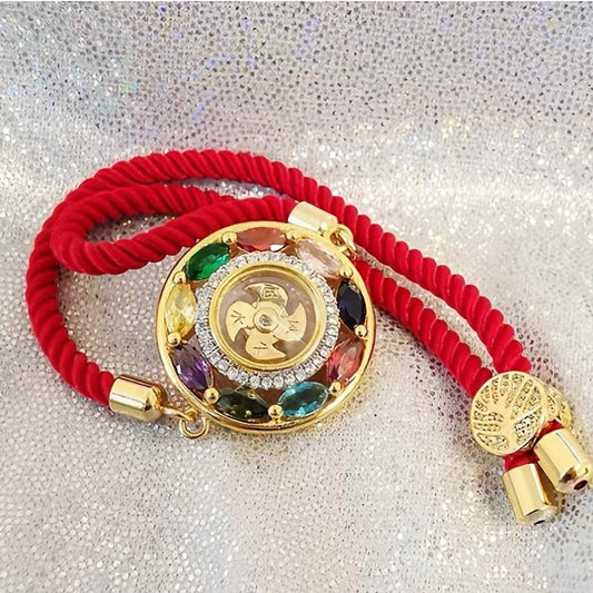 Adjustable Lucky Wheel Amulet Enhance Good Fortune Bracelet