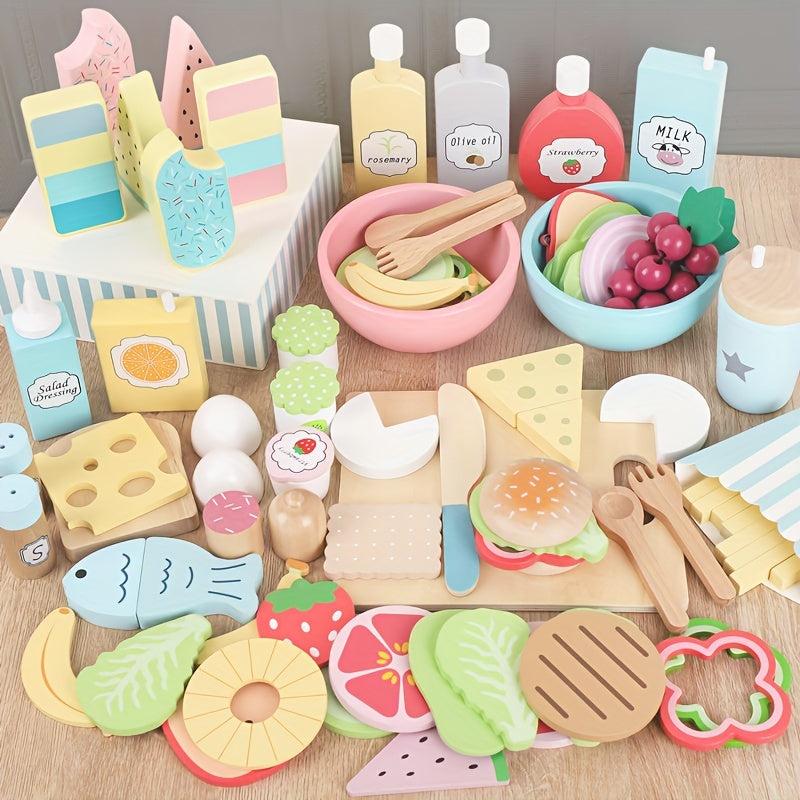 Kids' Kitchen Play Set with Simulation Meal Toys
