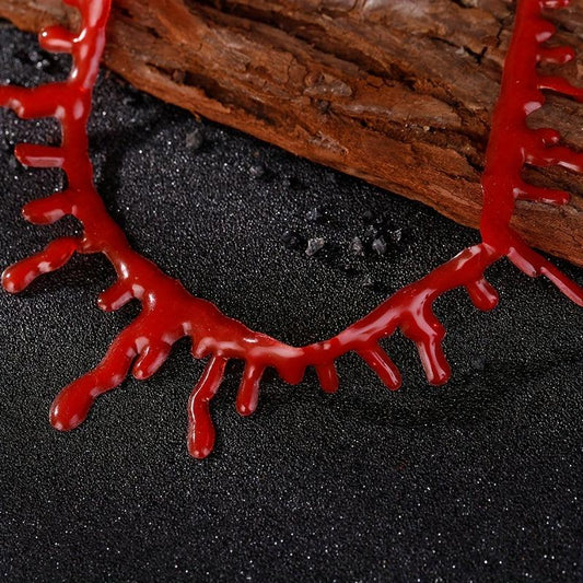 Halloween Blood Necklace Masquerade Creative Red