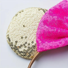 Mouse Ears Headbands Bows Glitter Party Princess Decoration