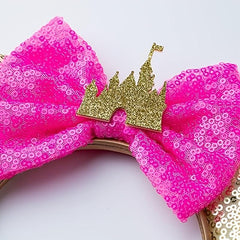 Mouse Ears Headbands Bows Glitter Party Princess Decoration