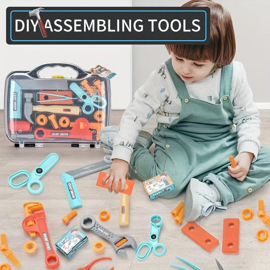 Kids' Tool Box Disassembly Assembly Storage Box DIY Playhouse Toys