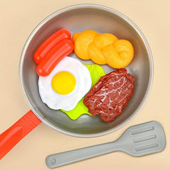 Kids Play House Pan Simulation Kitchen Toy Set - 8 Pieces