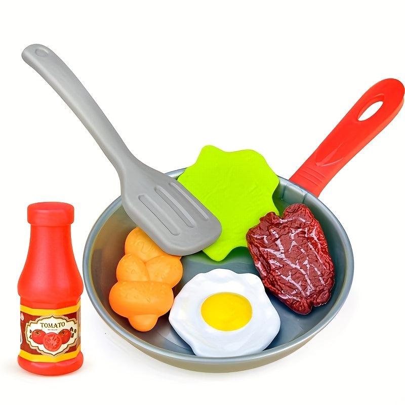 Kids Play House Pan Simulation Kitchen Toy Set - 8 Pieces