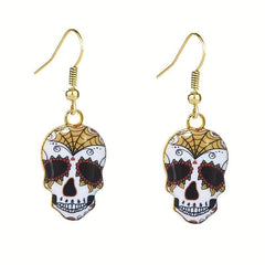 Halloween Party Funny Skull Ghost Head Earrings