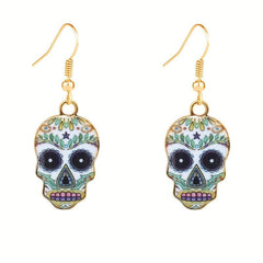 Halloween Party Funny Skull Ghost Head Earrings