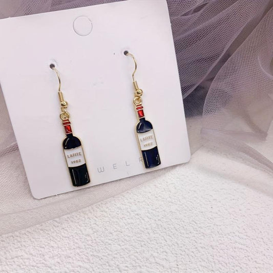 Asymmetrical Wine Glass Alloy Earrings