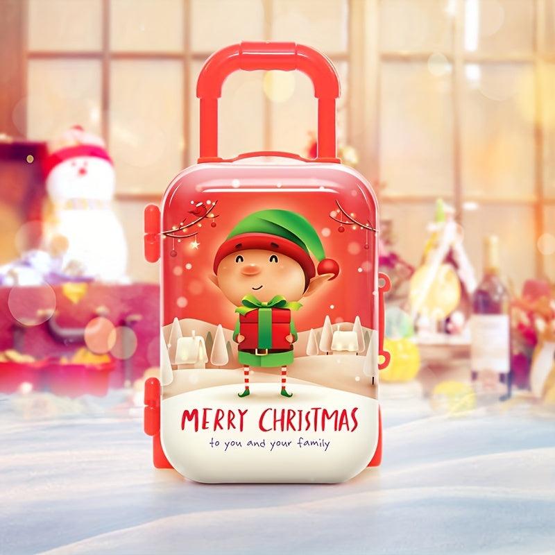 Christmas Mini Suitcase Children's Playhouse Coin Purse Makeup Bag