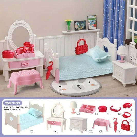 Girl's Mini Play House DIY Birthday Gift Doll House Role Play