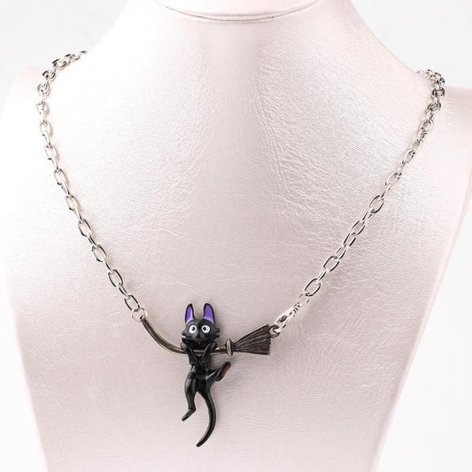 Cartoon Cat Necklace Metal Pendant Charm Gift for Her