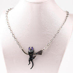Cartoon Cat Necklace Metal Pendant Charm Gift for Her