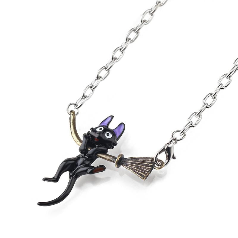 Cartoon Cat Necklace Metal Pendant Charm Gift for Her