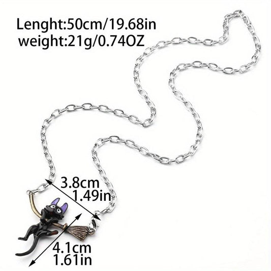Cartoon Cat Necklace Metal Pendant Charm Gift for Her