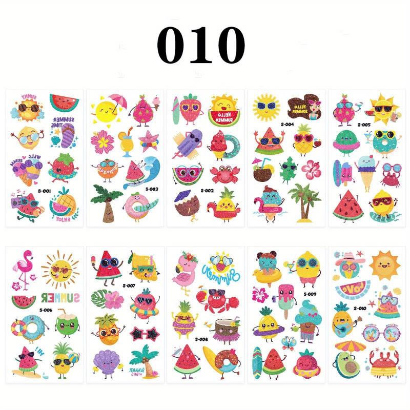 Summer Hawaiian Mermaid Butterfly Waterproof Tattoo Sticker