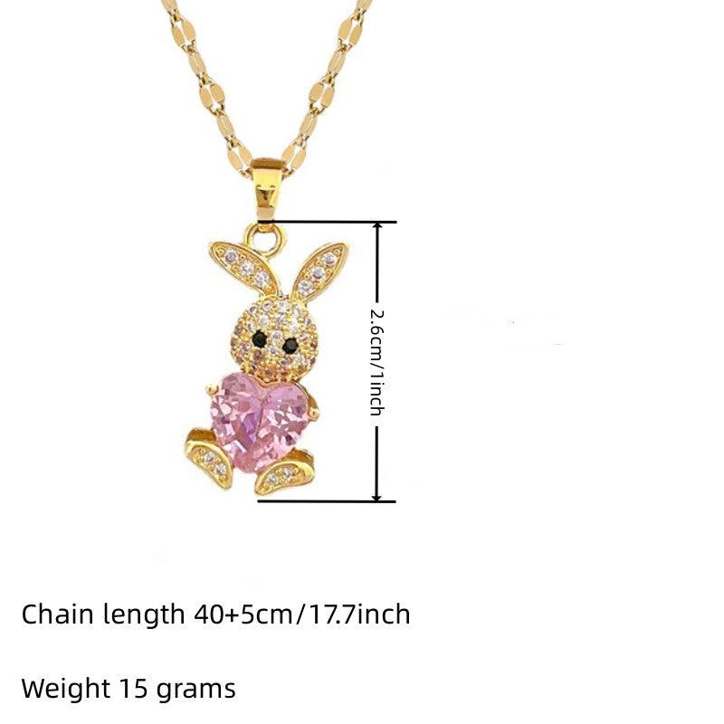 Curved Ear Rabbit Banquet Wedding Necklace