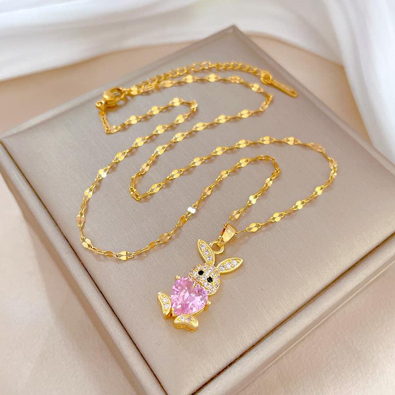 Curved Ear Rabbit Banquet Wedding Necklace