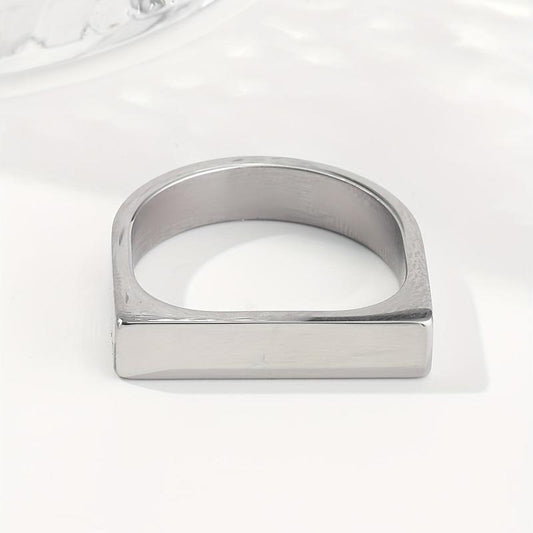 Women's Stainless Steel Closed Horseshoe Ring