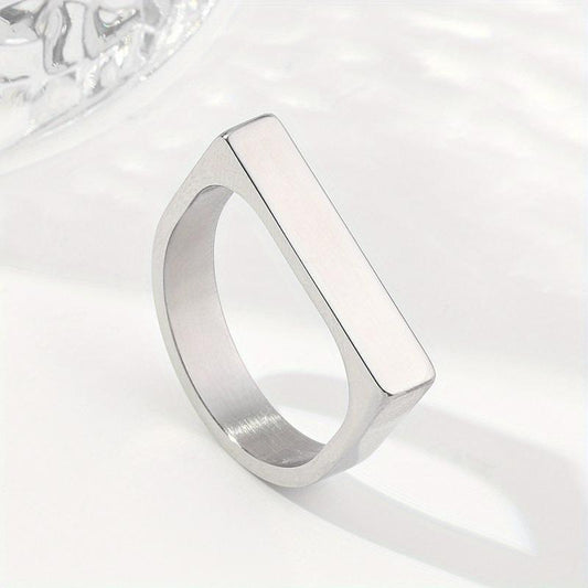 Women's Stainless Steel Closed Horseshoe Ring