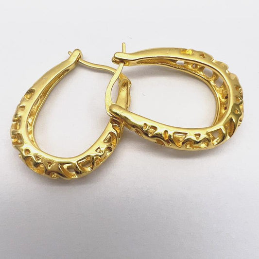 Heart Shaped Silver Hoop Earrings for Women