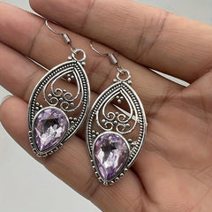 Amethyst Silver Earrings - Ideal Anniversary Gift