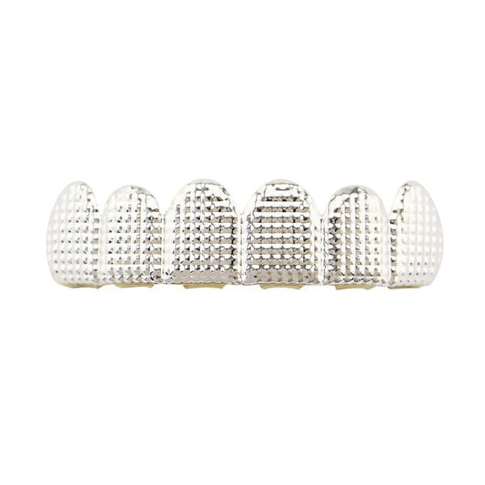 Plated Hip Hop Teeth Grills Top & Bottom Brace for Perfect Smile