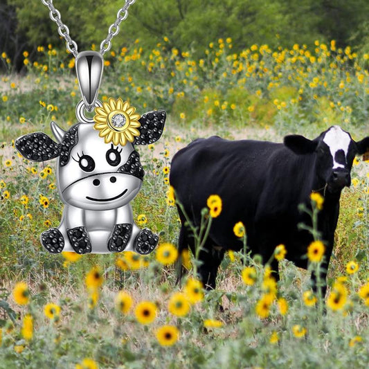 Cartoon Cow Necklace - Cute Gift for Women and Girls