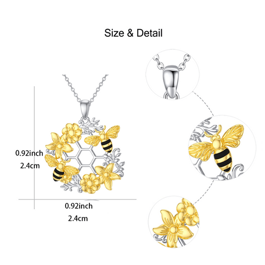 Flower Honeycomb Necklace Birthday or Christmas Gift Women Girls