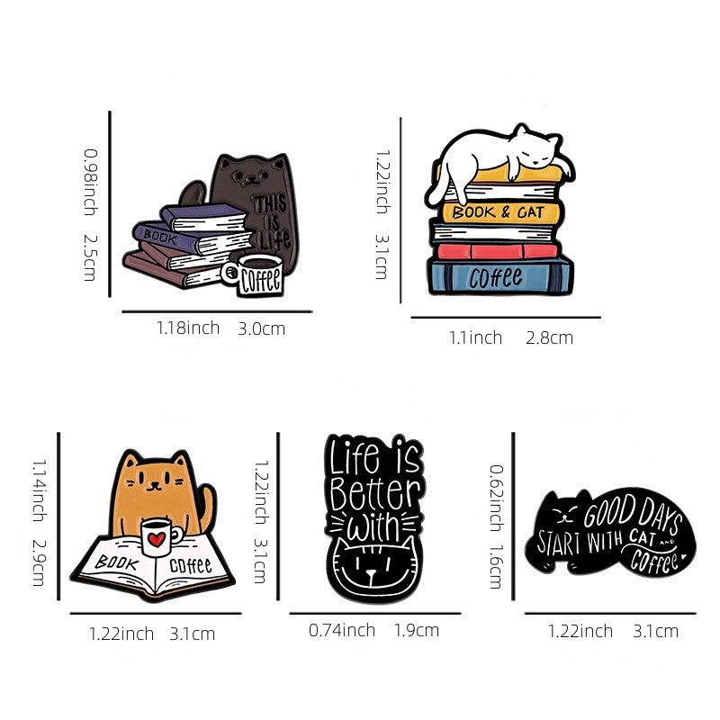 Cat Shaped Enamel Brooch - Cute and Stylish Accessory