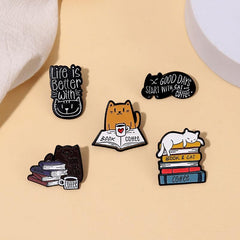 Cat Shaped Enamel Brooch - Cute and Stylish Accessory