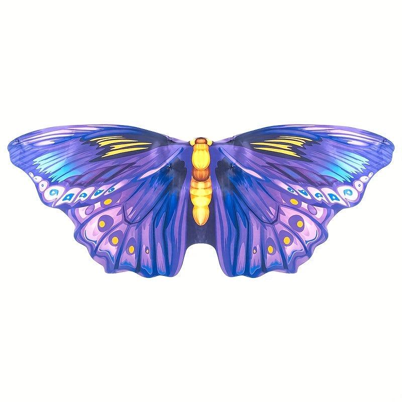 Kids Butterfly Wings Moth Purple Green Cosplay Costume