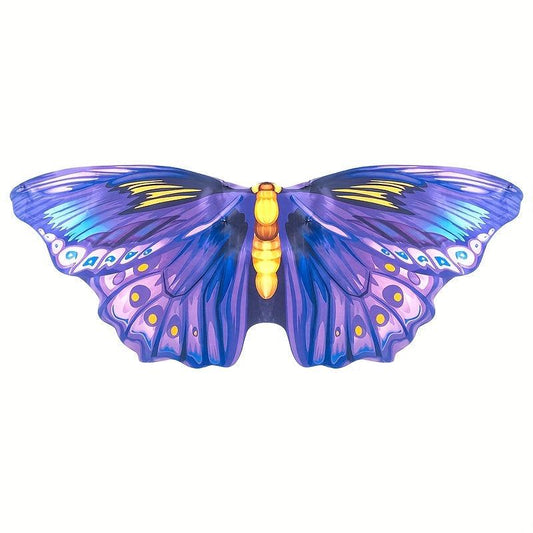 Kids Butterfly Wings Moth Purple Green Cosplay Costume