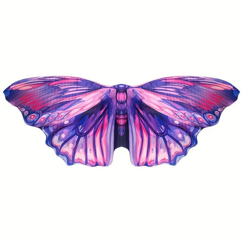 Kids Butterfly Wings Moth Purple Green Cosplay Costume