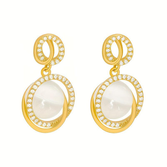 3D Geometric Cat's Eye Earrings for Women