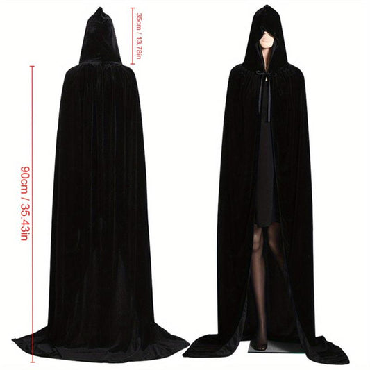 Unisex Vampires Hooded Cloak Red Dracula Cap Halloween Costume