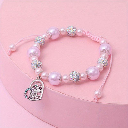 Unicorn Girl Unicorn Woven Bracelet Girls Jewelry Unicorn Birthday