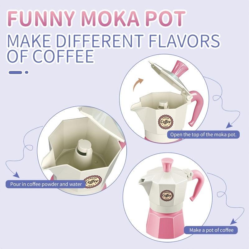 Pretend Tea Party Set For Little Girls 38PCS Coffee Maker Set