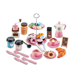 Pretend Tea Party Set For Little Girls 38PCS Coffee Maker Set