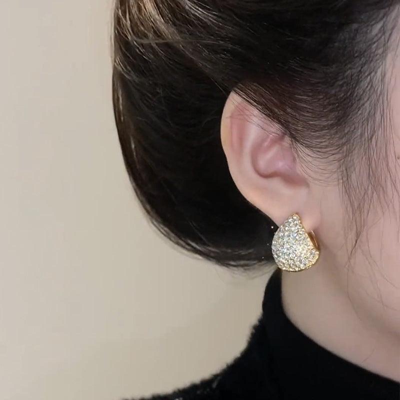 Water Drop Hoop Earrings Ear Buckle Female Temperament Earrings