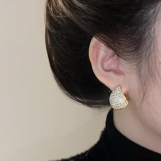 Water Drop Hoop Earrings Ear Buckle Female Temperament Earrings