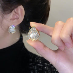 Water Drop Hoop Earrings Ear Buckle Female Temperament Earrings