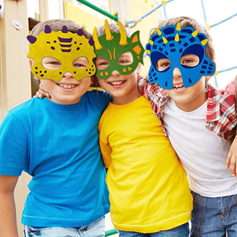 12 Pcs Dinosaur Masks for Kids Birthday Party