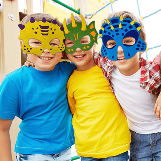 12 Pcs Dinosaur Masks for Kids Birthday Party