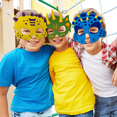 12 Pcs Dinosaur Masks for Kids Birthday Party