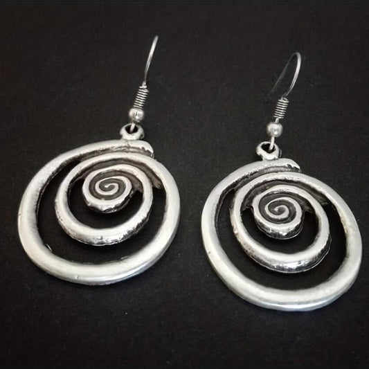 Vintage Swirl Drop Earrings for Women