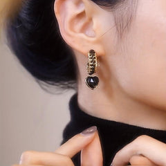 Braided Twist Love Earrings S925 Silver Needle