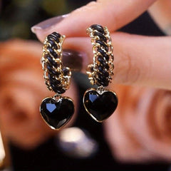 Braided Twist Love Earrings S925 Silver Needle