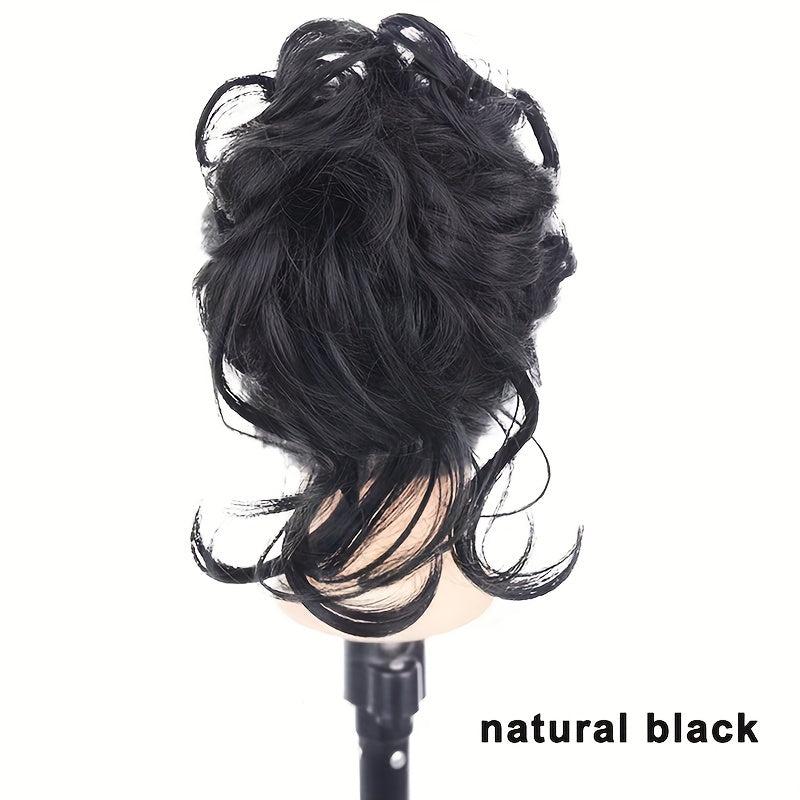 Long Beard Pill Head Wig Bun Grab Clip Hair Ring