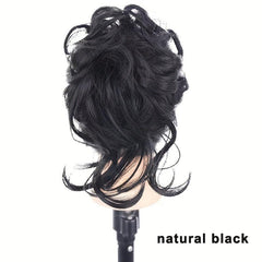 Long Beard Pill Head Wig Bun Grab Clip Hair Ring