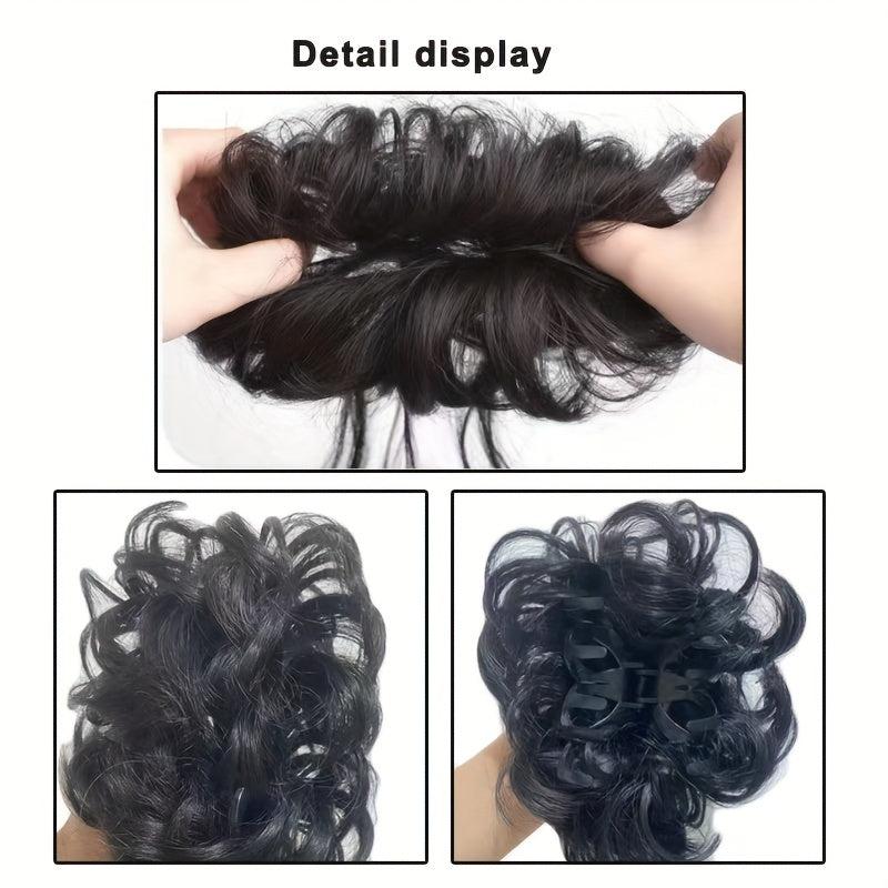 Long Beard Pill Head Wig Bun Grab Clip Hair Ring